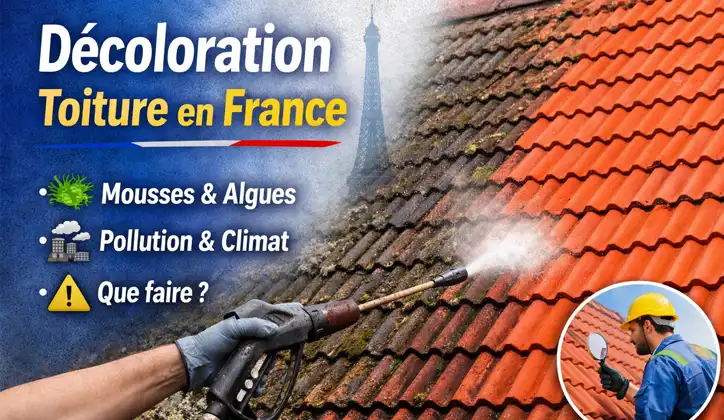 Décoloration toiture en France : causes, risques et solutionsv